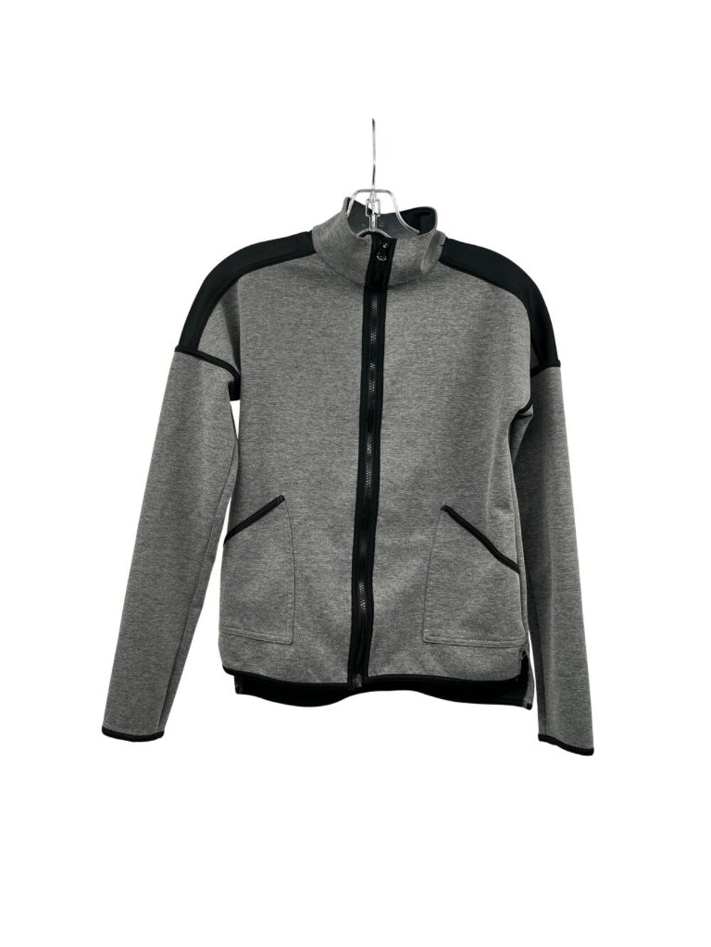 Champion Womens Zip Up Jacket Long Sleeve Gray/Black Size XS Pockets